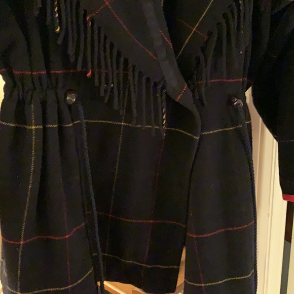 Vintage Fringe Plaid Coat - Picture 3 of 10